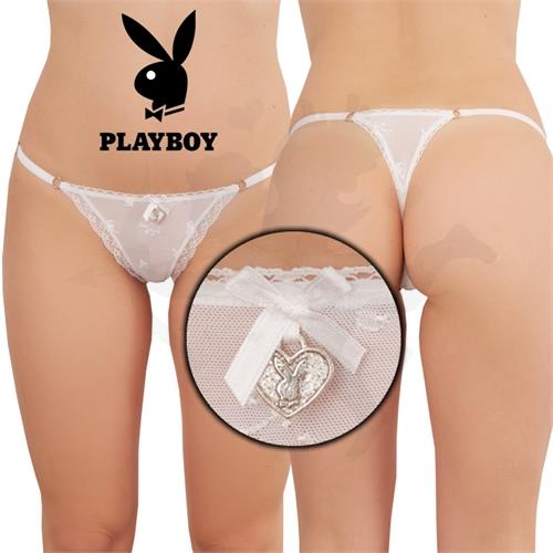 Colaless string de tul labrado con puntilla angosta blanca