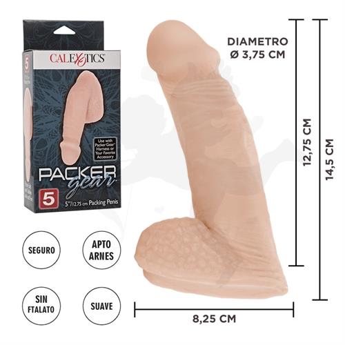 Dildo de 12 centimetros con testiculos Ivory