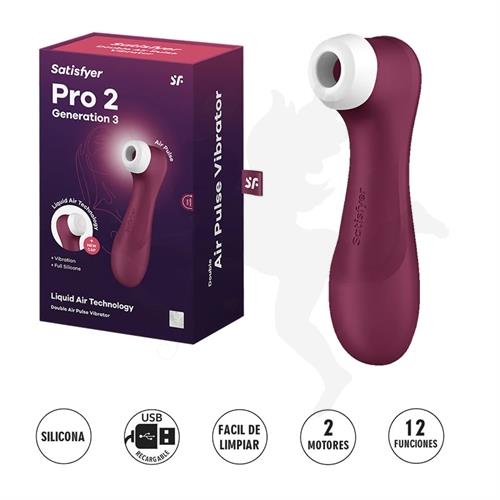 Satisfyer Pro 2 Generation 3 color vino Succionador de clitoris